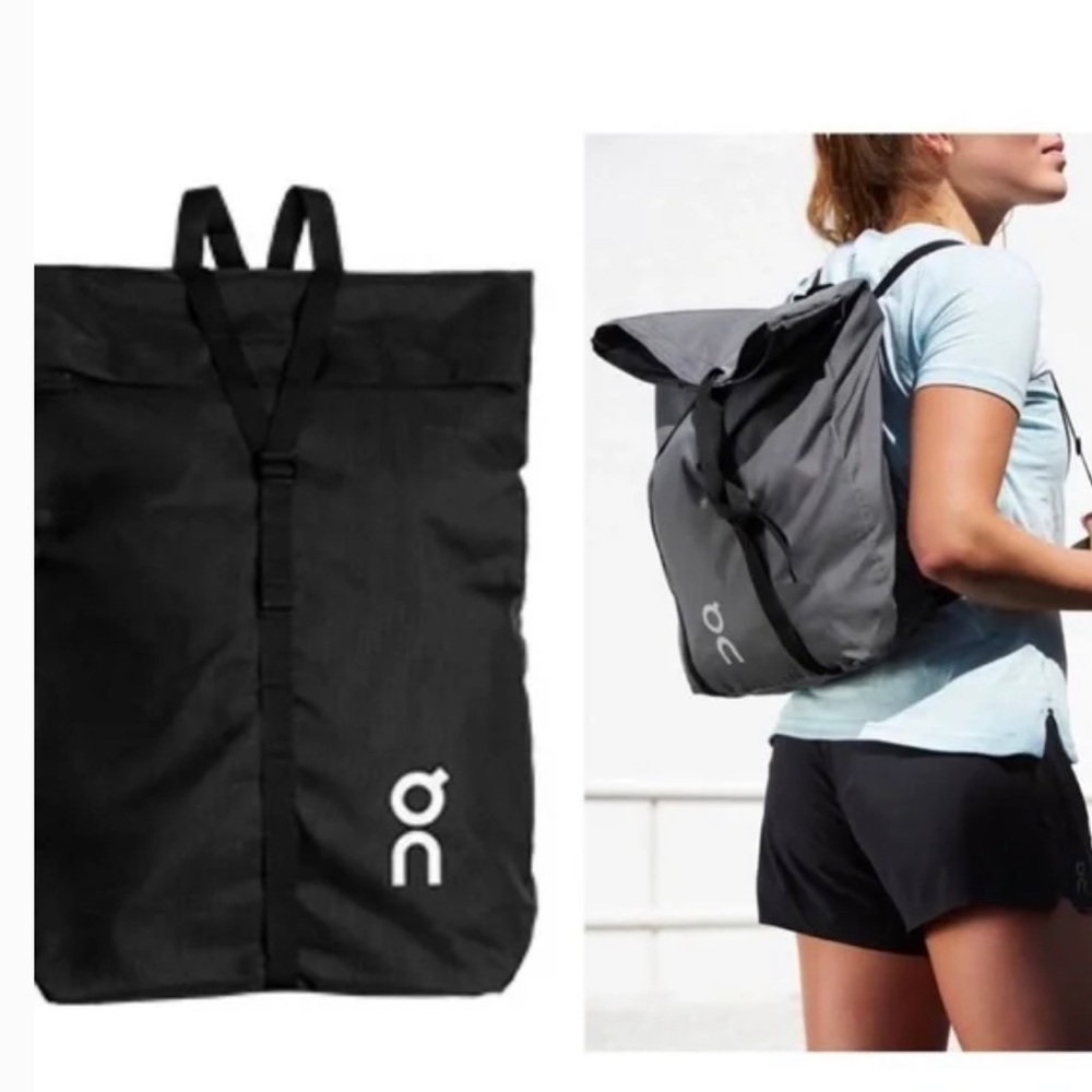 NWOT On Running Black Unisex Pack Backpack 2-in-1 Bag Tote